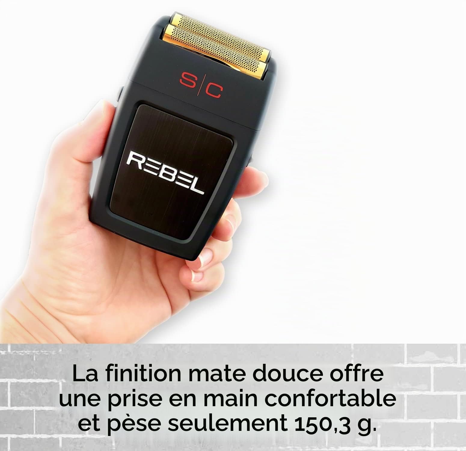 Rasoir Électrique Hommes Barbe et Cheveux Stylecraft Rebel by Gamma Più, Rasoir Barbe Électrique Sans Fil, Autonomie de 100 Minutes, Rasoir de Poche Compact et Portable 150gr, Ergonomique, 11.000 rpm
