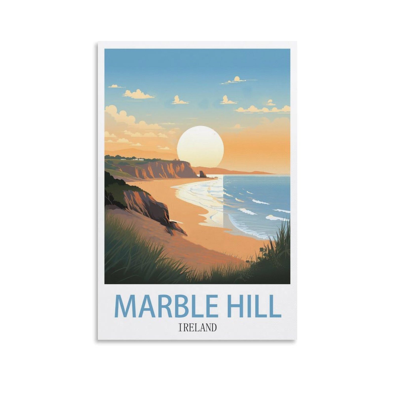 Ezmlfa S035 5D Diamond Painting Kits,Marble Hill Ireland Diamond Art Kits Adults, Create Your Own Diamond Painting Full Drill Gifts For Home Decor 30X40cm