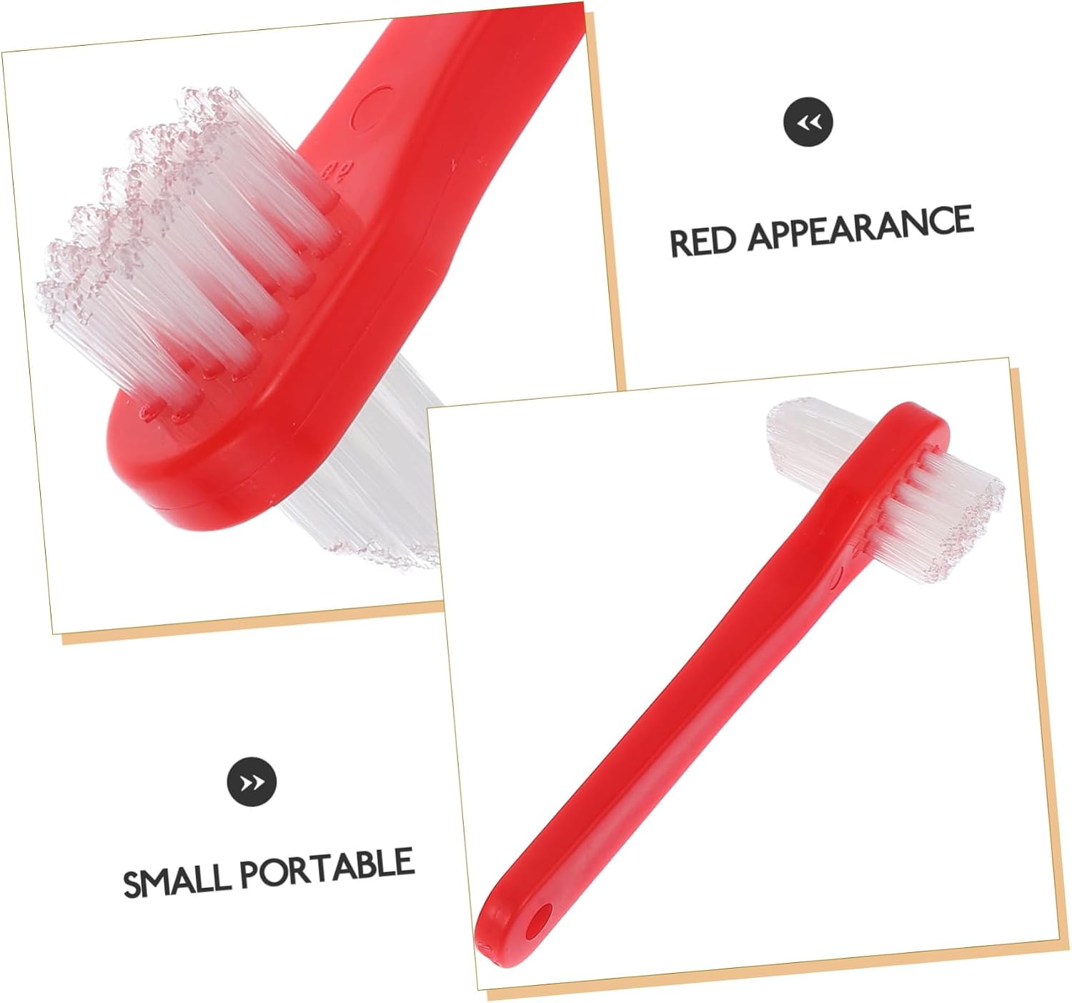 4pcs Double Sided Denture Cleaning Brushes for Compact Travel Toothbrushes with Multi Bristle Design Easy to Use Oral Hygiene Tools for Adults