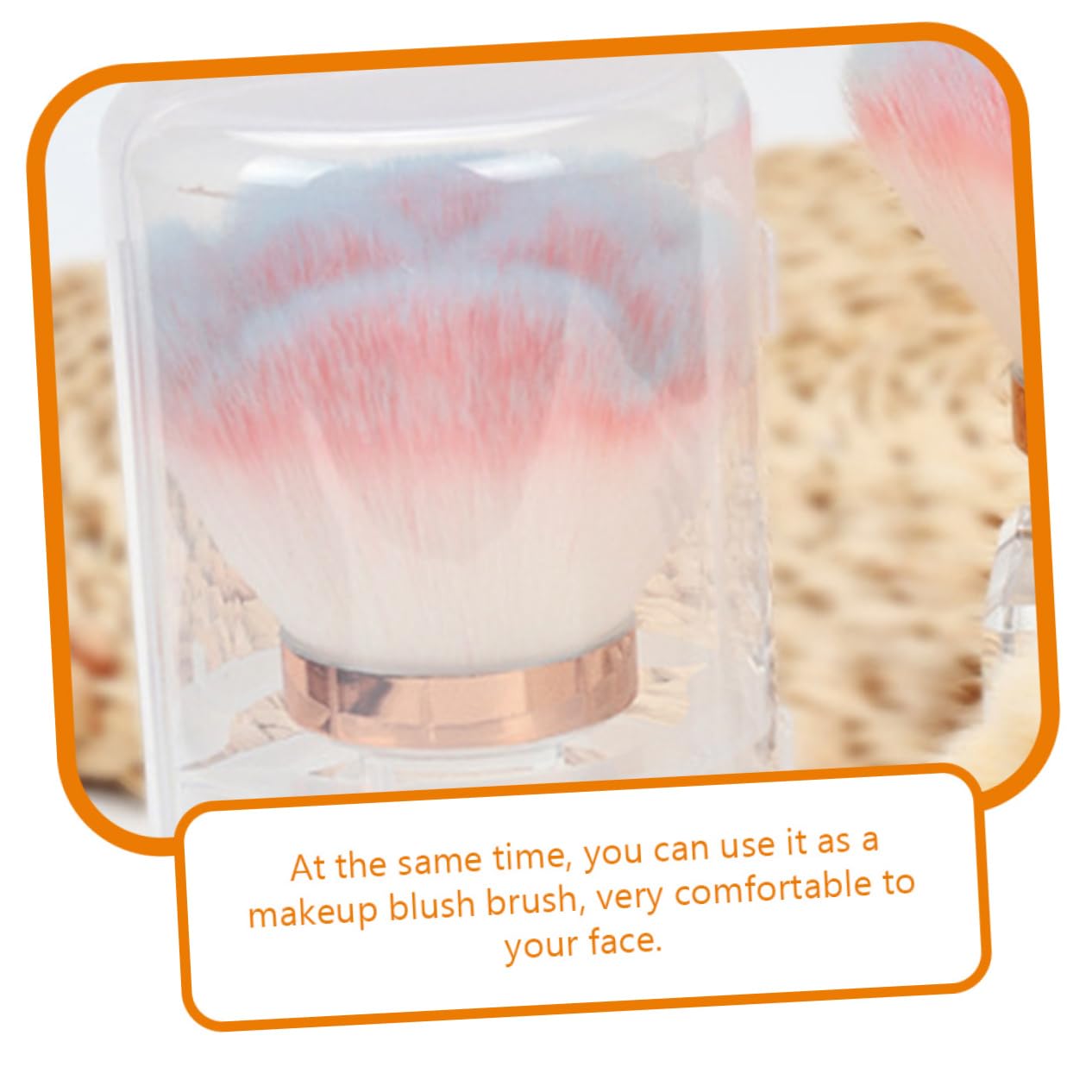 IWOWHERO Powder Brush Portable Foundation Makeup Brush for Loose Powder Blush Nail Dust Gentle on Sk