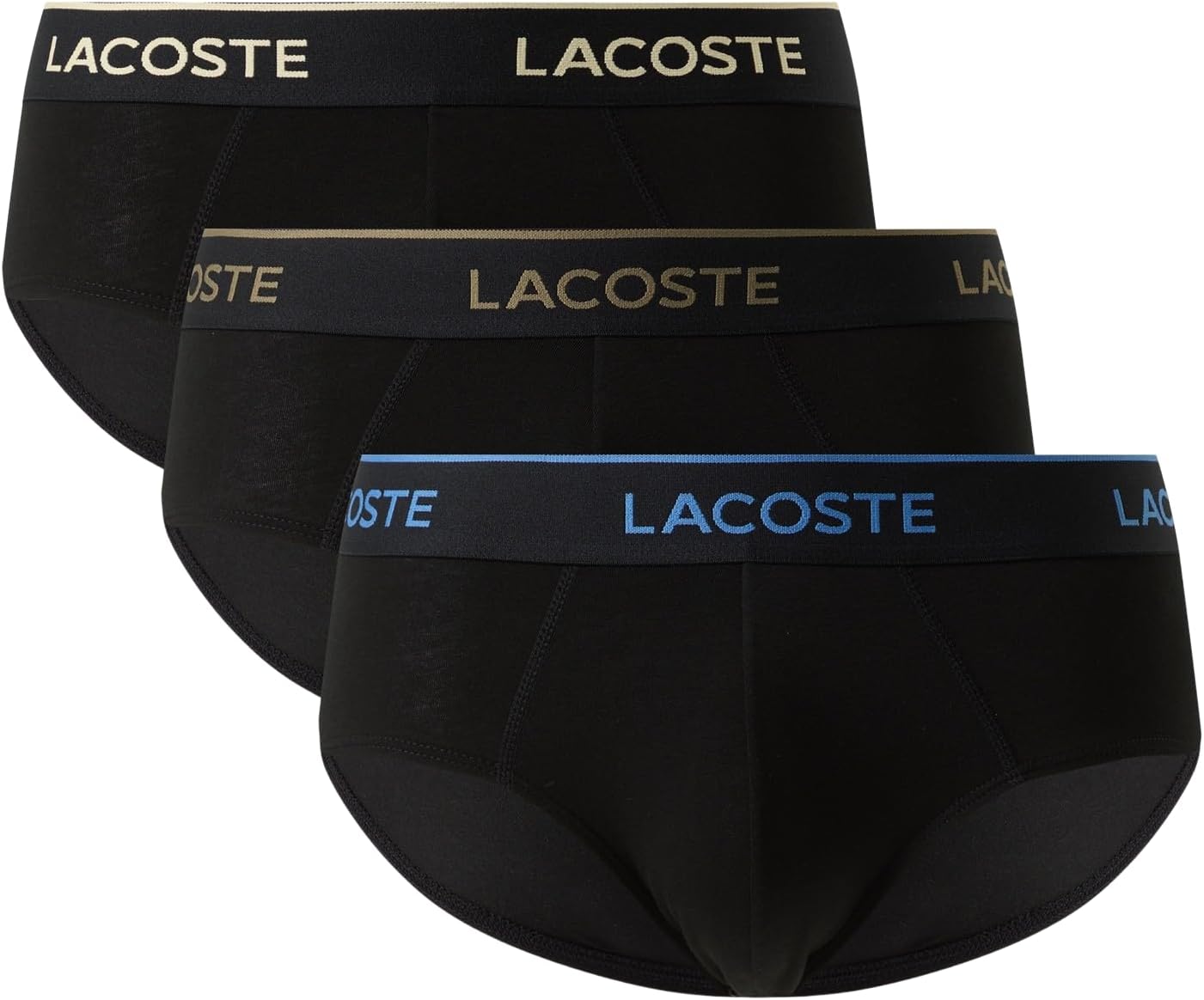 Lacoste Men's Cotton Stretch Essentials Briefs, 3-pack (Amazon Exclusives)