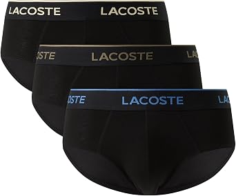 Lacoste Mens Cotton Stretch Essentials Briefs, 3-pack s
