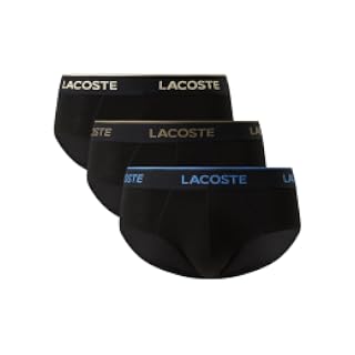 Lacoste Calzoncillos elásticos de algodón para hombre, paquete de 3 (exclusivos de Amazon)