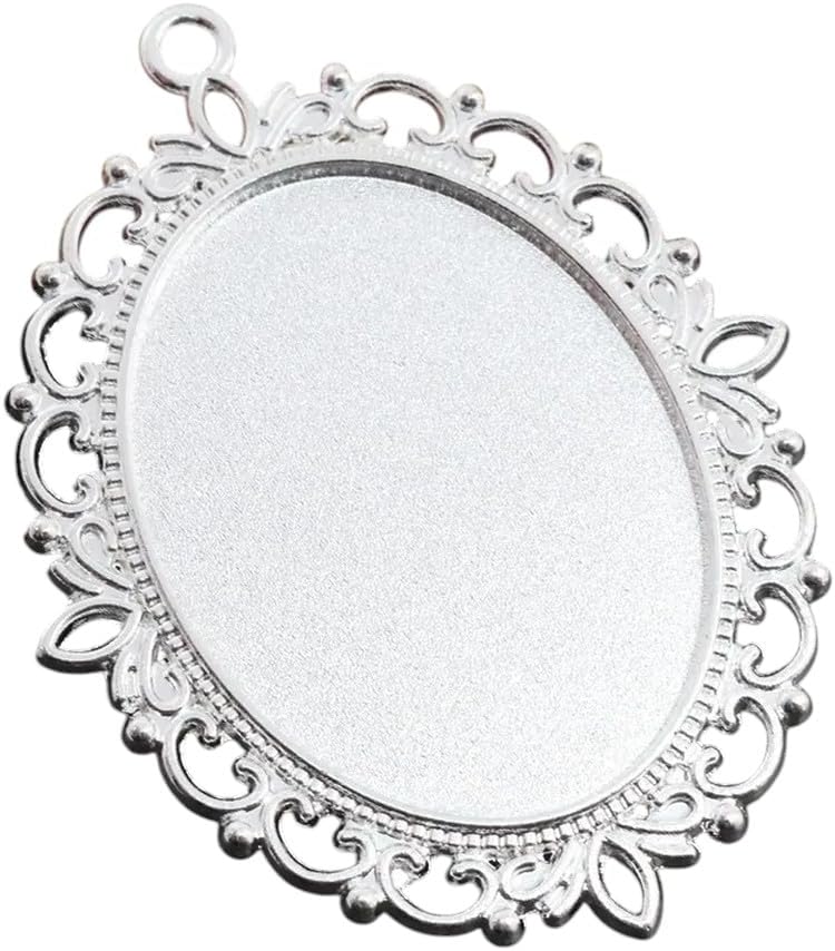 New 2026 New For Fashion 5Pcs 30X40Mm Inner Size 5 Colors Flowers Style Cabochon Base Setting-Unique Statement Jewelry, Suitable For Men And Women, Gothic Or Vintage Style
