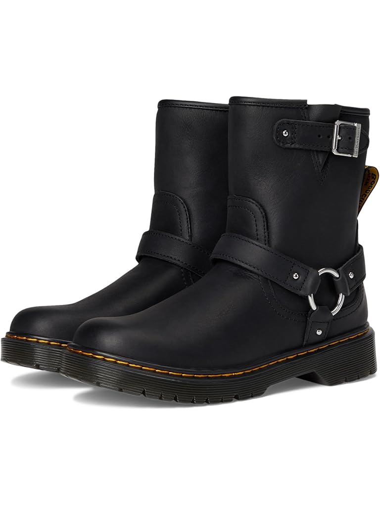 Black Dr. Martens Genaya Rigger Boot (Little Kid/Big Kid)