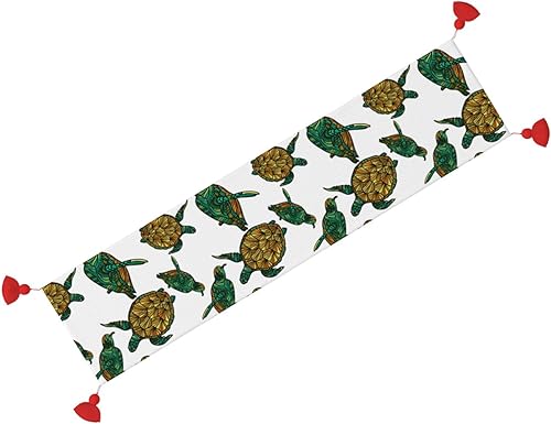 Miniatura 2 de Christmas Table Runner 60 Inches Long Fall Table Runner for Dining Table Christmas Decorations Coffe Table Runner with Tassels Kitchen & Table