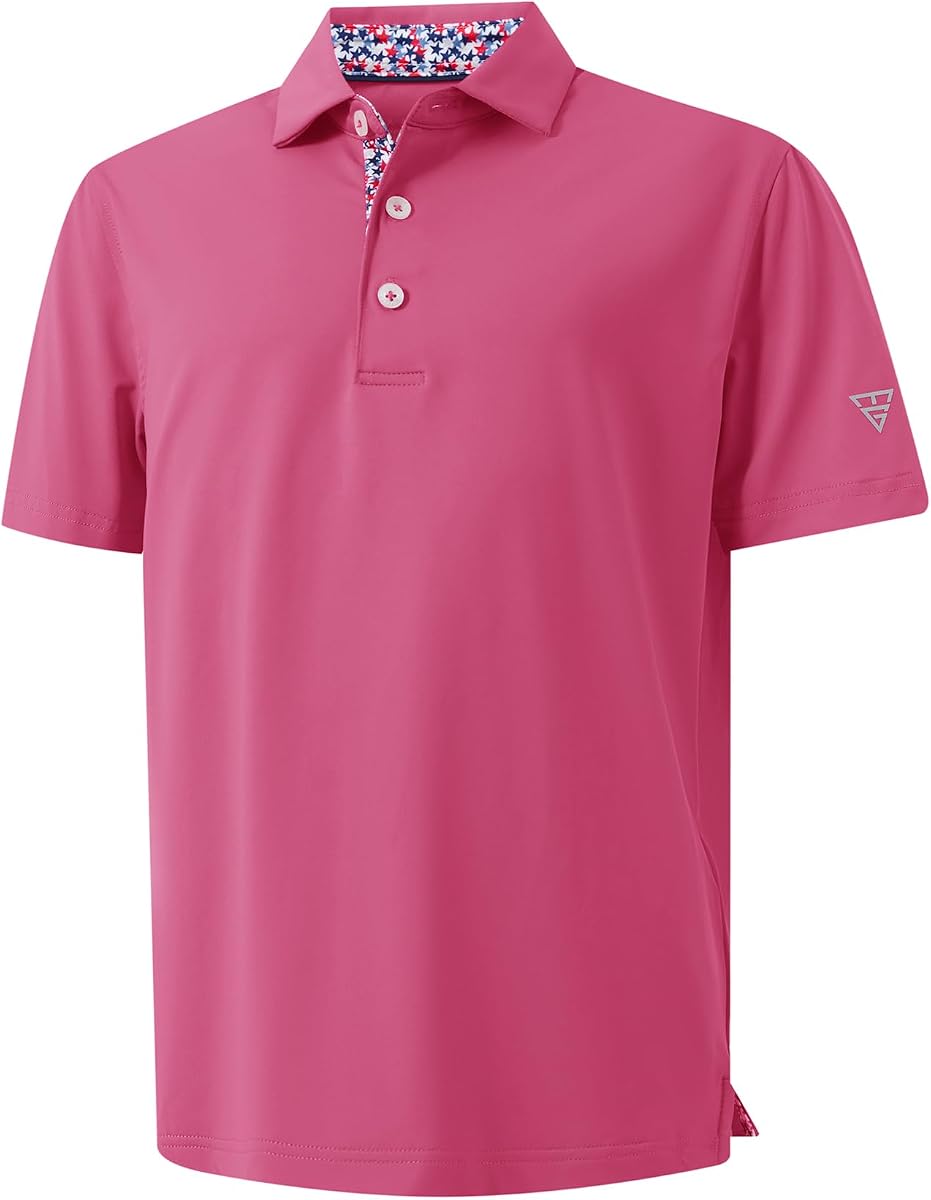 Boys Polo Shirt Youth Short Sleeve Performance Clothes Dry Fit Stretch Active Casual Collared Kids Golf Shirts