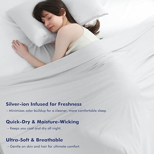 Miniatura 5 de Elegear Cooling Blankets for Hot Sleeper Queen, Arc-Chill 3.0 Cool Fiber with Silver Ion for Sensitive Skin, Ultra Lightweight Breathable Summer