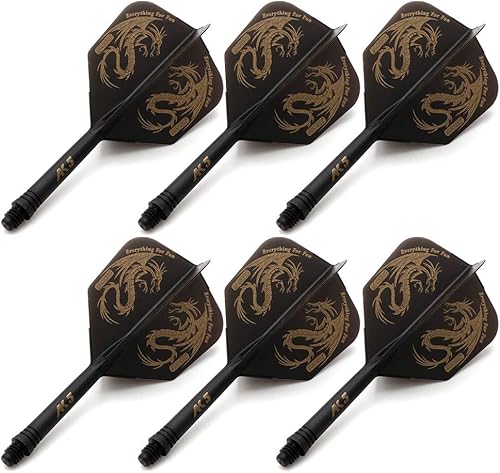 CUESOUL 6 piezas ROST - Eje de dardos y vuelos integrados