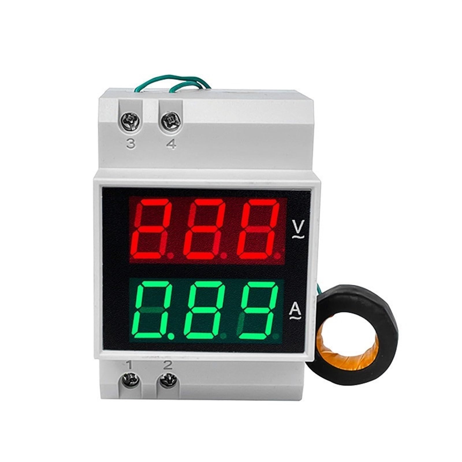 MOBYAT D52-2042 AC amperímetro voltímetro AC80-300V 200-450VLED medidor multifunción de energía eléctrica Digital 1 Uds (Color : External CT, Size : AC200V-450V)