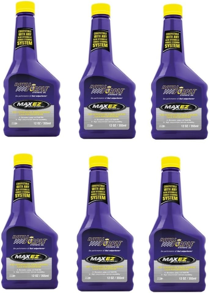 Royal Purple Max EZ Synthetic Power Steering Fluid - High Performance with Synerlec, 12oz Case of 6