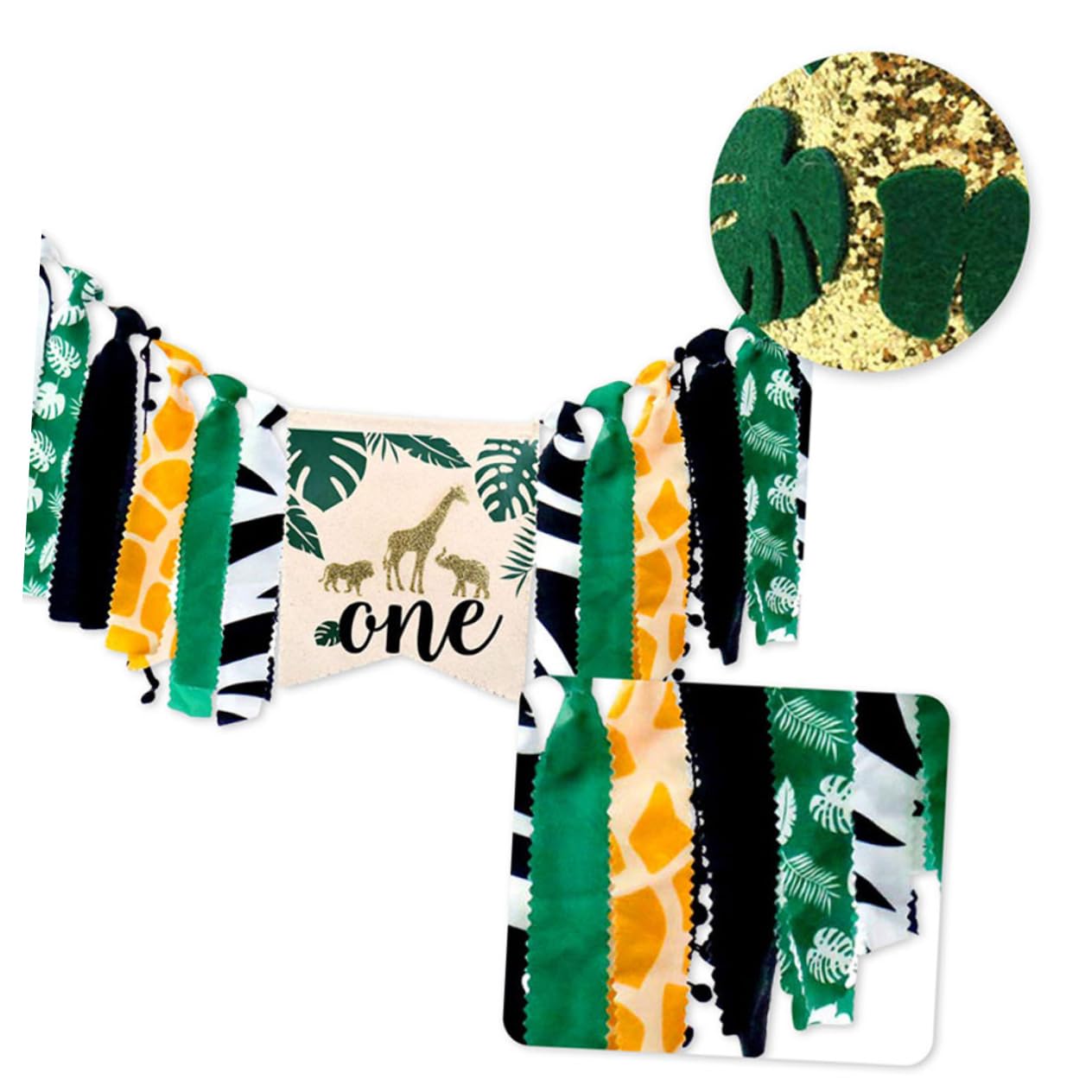 TOYANDONA 3kawałki Jungle Animal Themed Birthday Party Banner Kolorowy Flaga Do Udekorowania Krzeseł Przyjęcia Dla Wesoła Dekoracja Urodziny Girlandy Imprezę