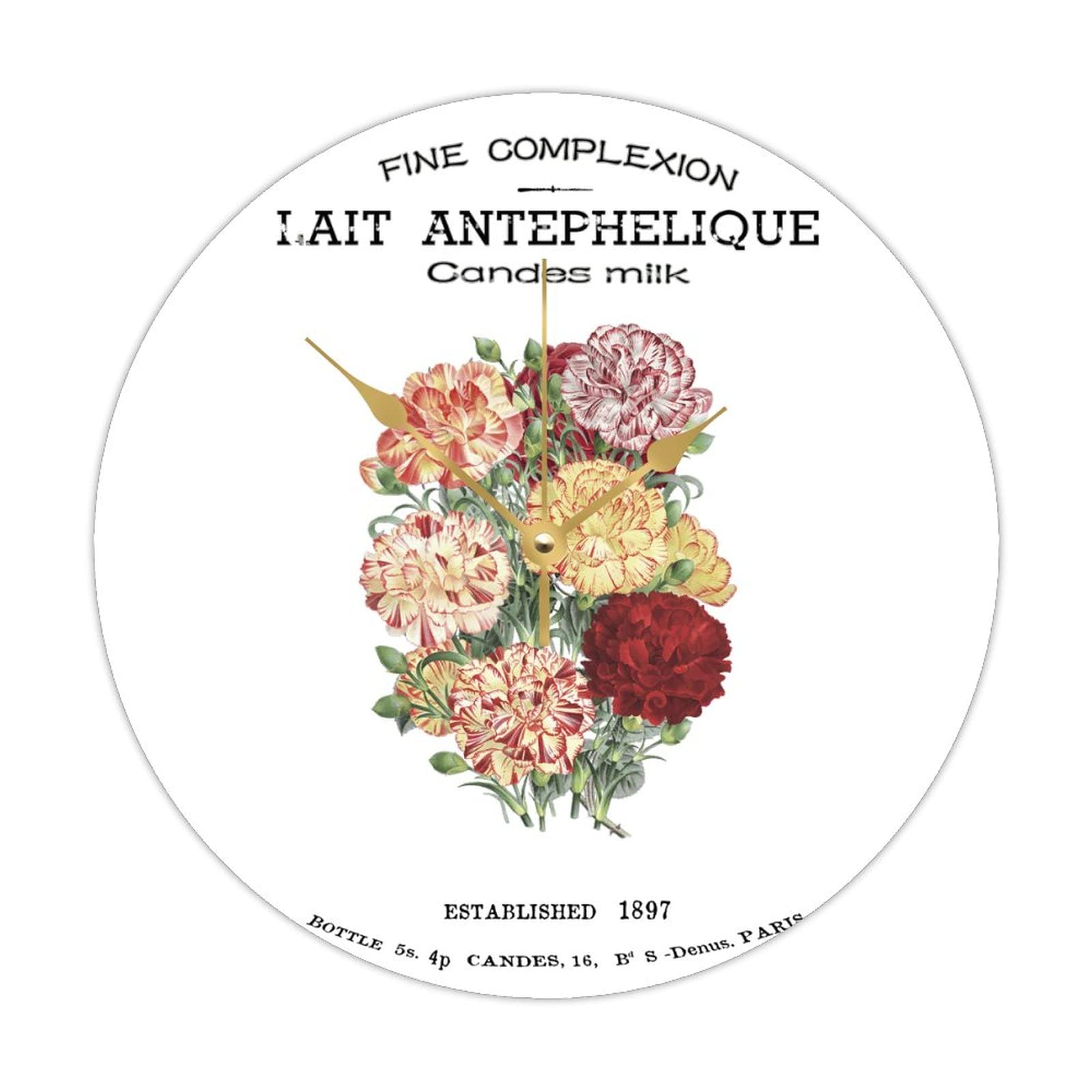 Horloge murale vintage fleurie pour embellir l'ambiance chaleureuse de votre salon familial