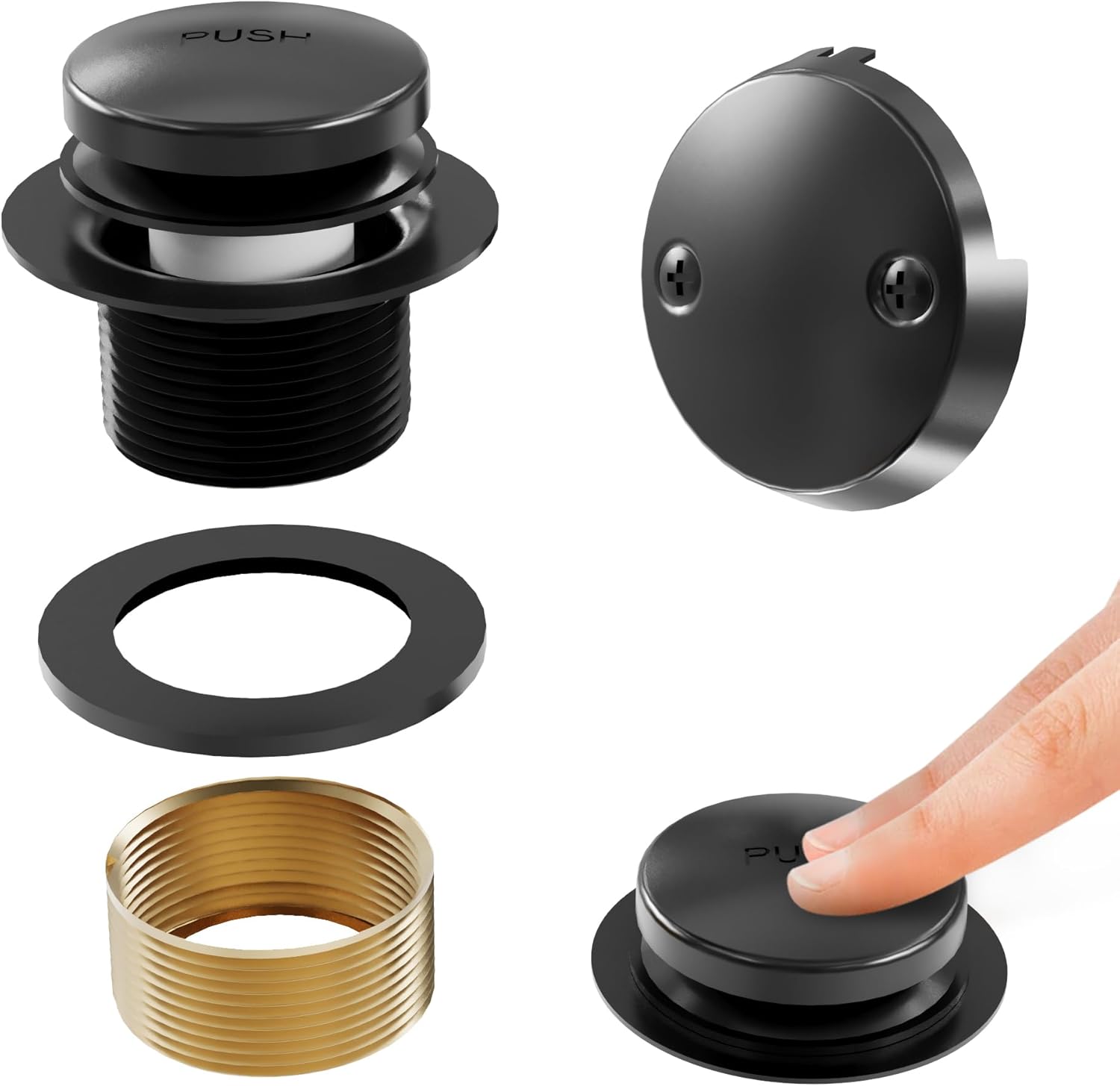 Amazon.com: Esnbia Bathtub Drain Stopper, Bath Tub Drain and Overflow ...