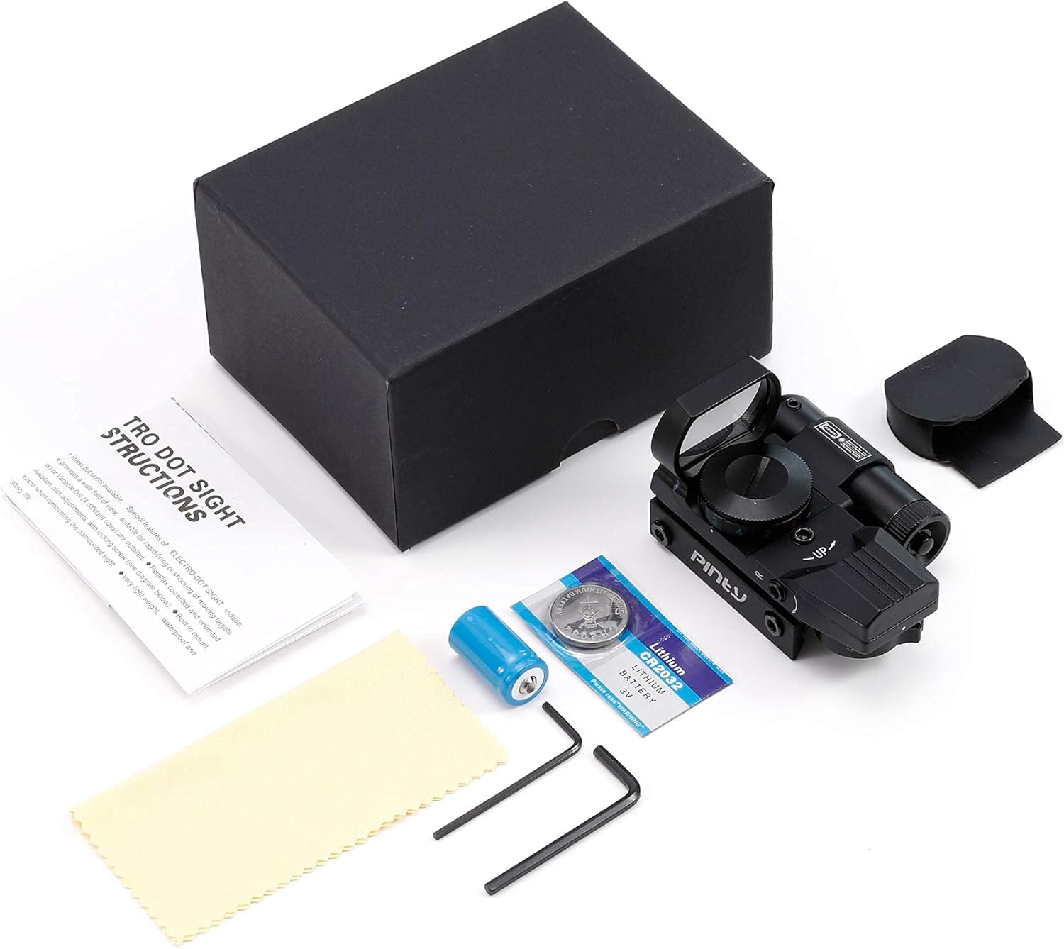 Pinty Red Dot Sight with Integrated Red Laser Sight, Reflex Sight Optics 4 Pattern Reticle : Sports & Outdoors