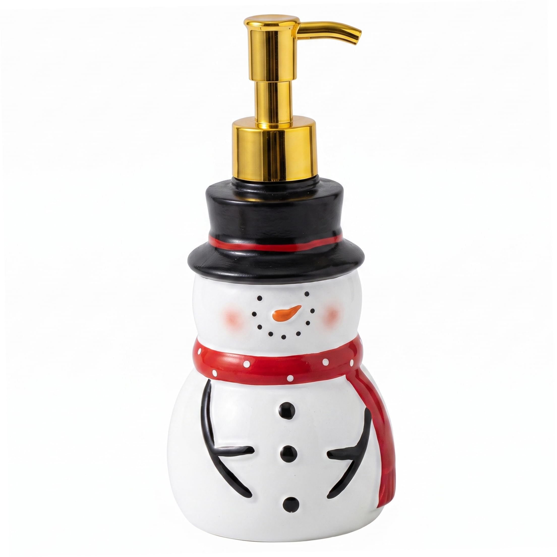 1 Pack Cute Soap Dispenser - Funny Snowman Shape Christmas Soap Dispenser With Gold Pump, Lotion Bottle With Pump, Utilisation d'été