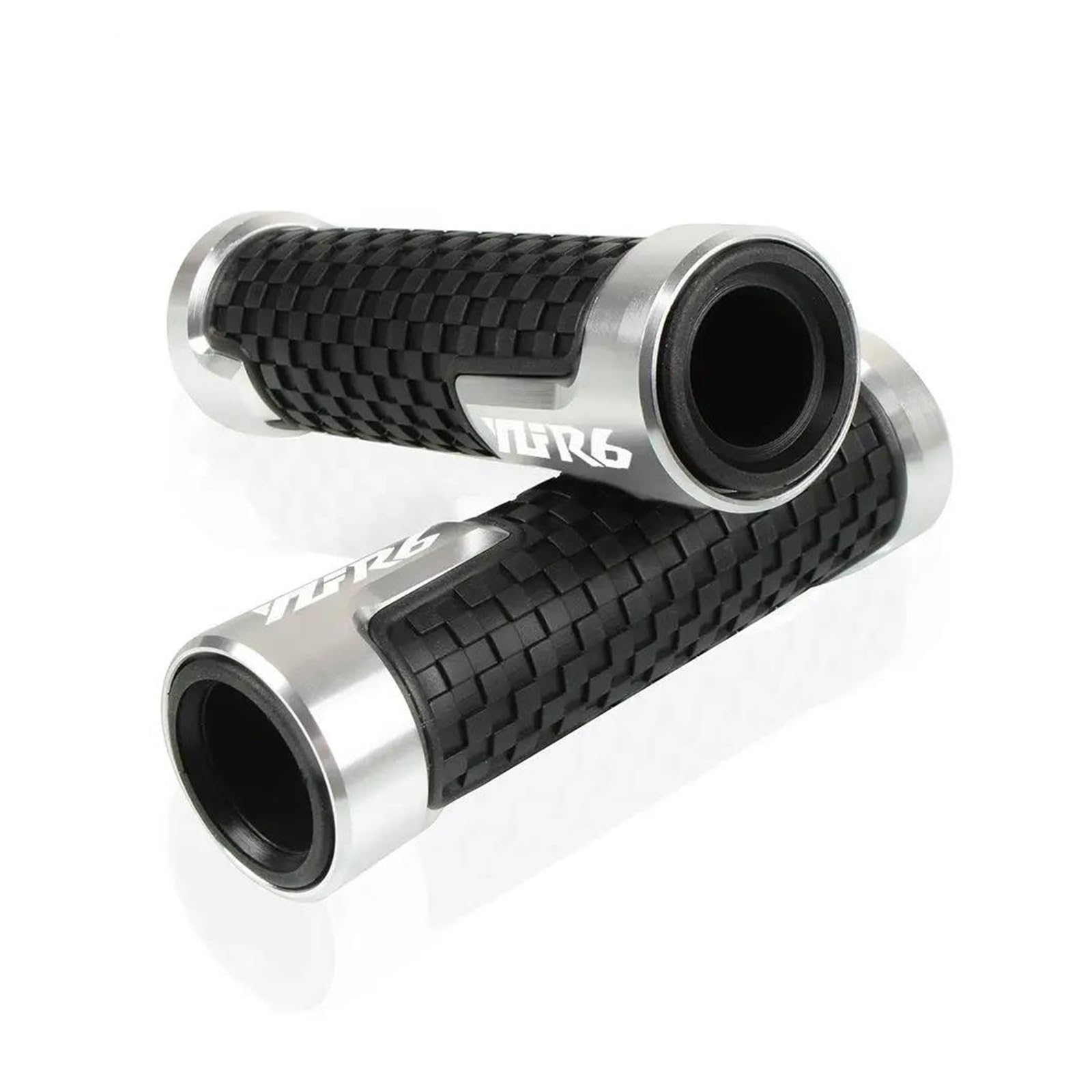 Poignées de guidon de moto YZF R6 1999-2007 embouts de guidon alu bouchon argent