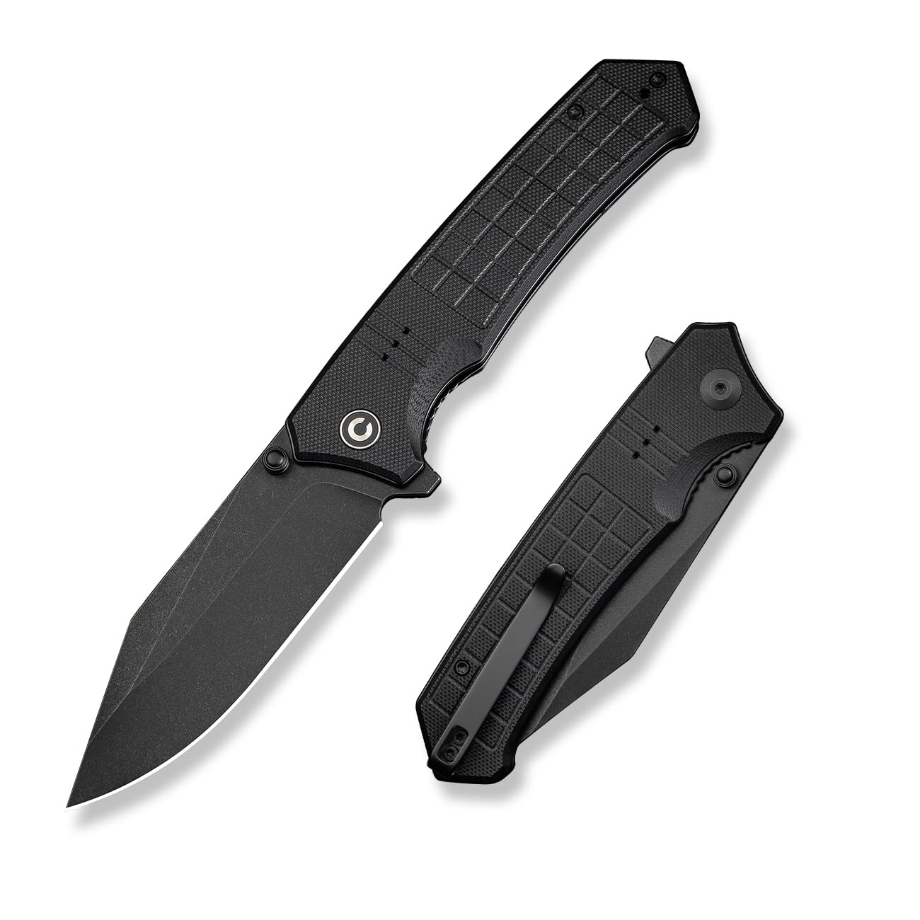 Tacticorix Pocket Knife for Men Women, EDC Flipper Folding Knife with 3.7" Nitro-V Blade G10 Handle for Camping Hunting C23055-1 (Black)