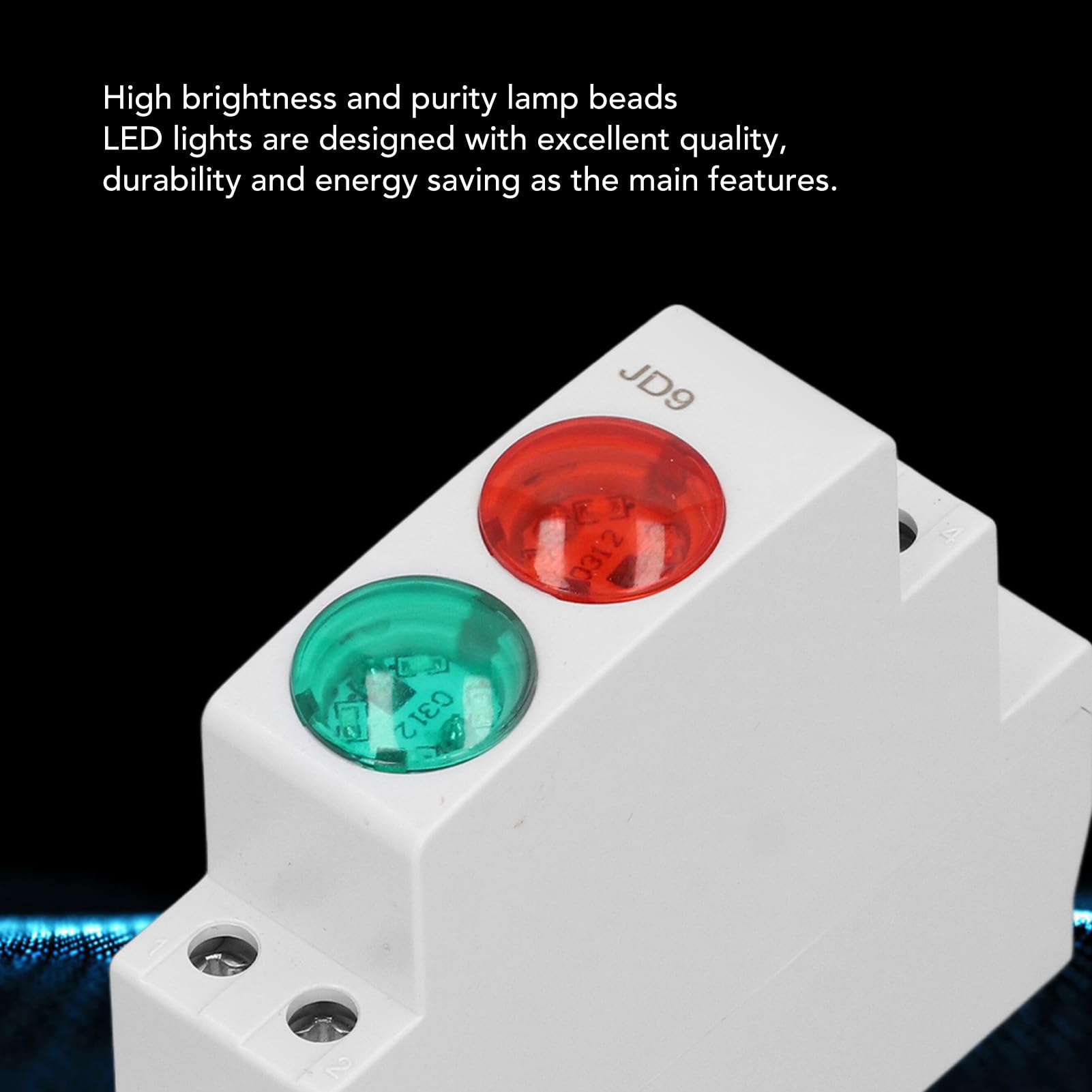Lampada Segnale LED Bicolore Rosso Verde per Guida DIN Illuminazione Quadro Elettrico Controllo CNC