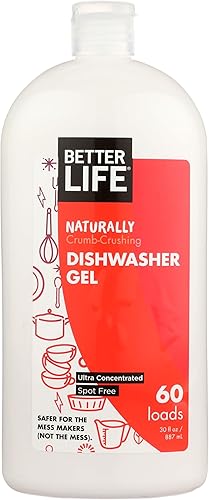 Better Life Gel detergente para lavavajillas  Limpiador automático para lavavajillas  Jabón concentrado de detergente líquido para platos  30 onzas