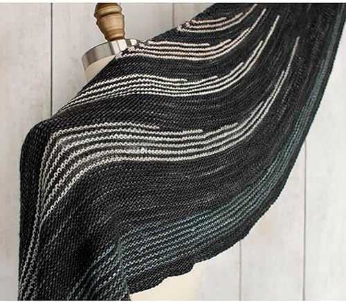 Miniatura 4 de Manos Fino - Hilo extrafino de mezcla de seda de lana merina, teñido a mano, 3.5 onzas, hilo de tejer teñido en el espacio para chal (#437)