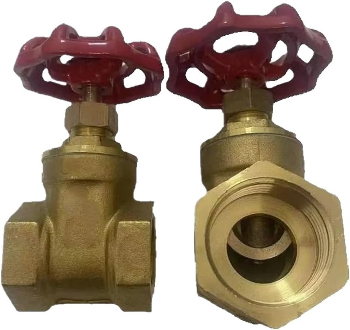 Brass Gate Valves 1/2" 3/4" 1' 1-1/4" 1-1/2" Female To Thread Two Way Water Valve Switch Internal For Plumbing(3/4",2Pcs)
