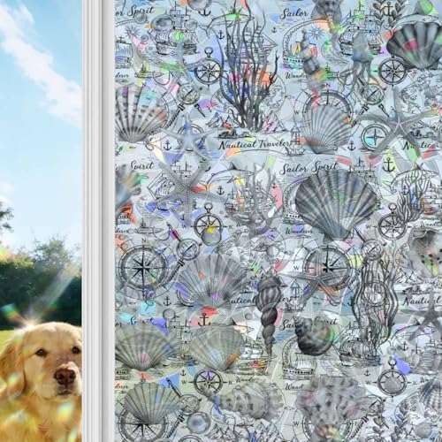 Película decorativa para ventana Rainbow Cling 17.7 x 78.7 pulg miniatura 1