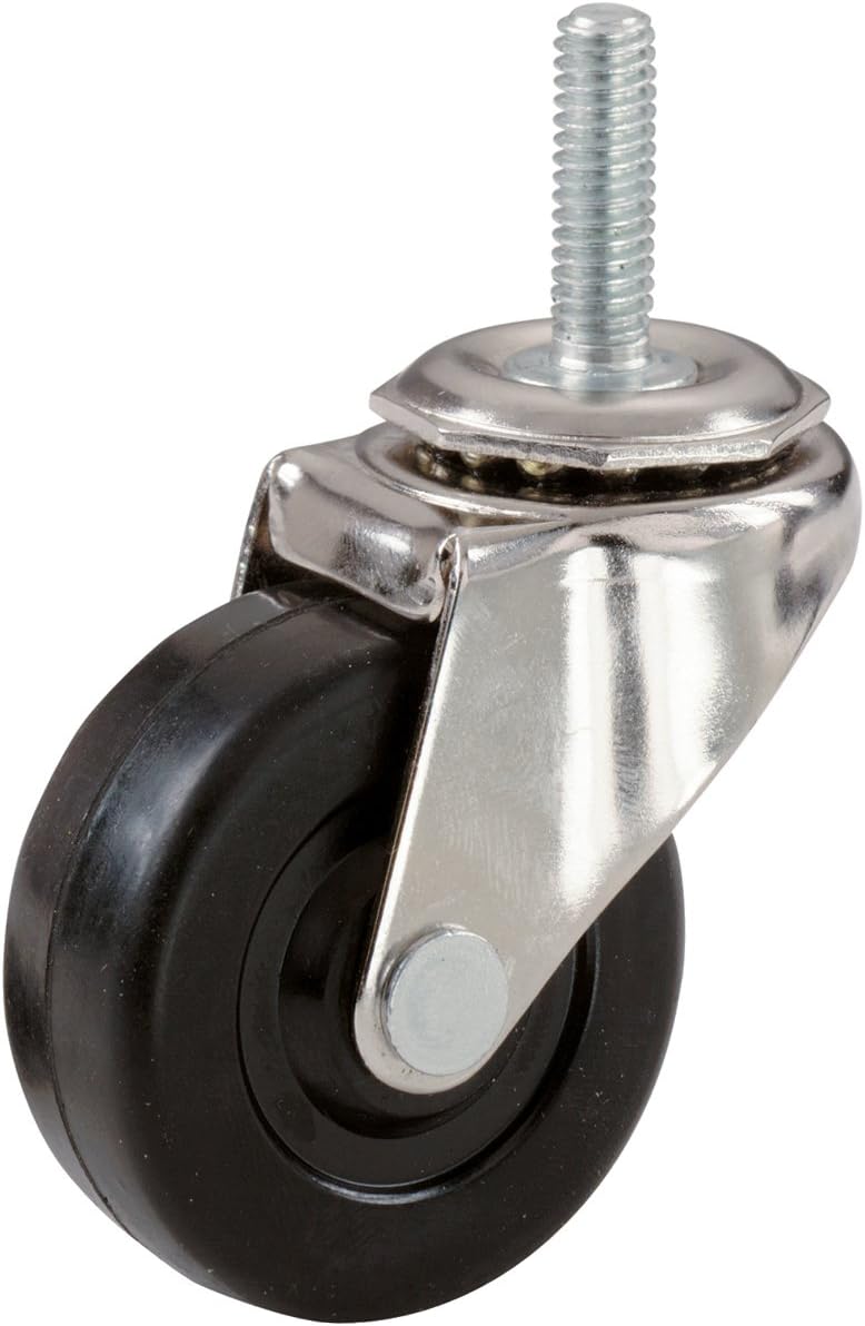 Shepherd Hardware 9344 2-Inch Threaded Stem Casters, 5/16-Inch Stem Diameter, 80-lb Load Capacity, (Pack of 2) , Black : Industrial & Scientific