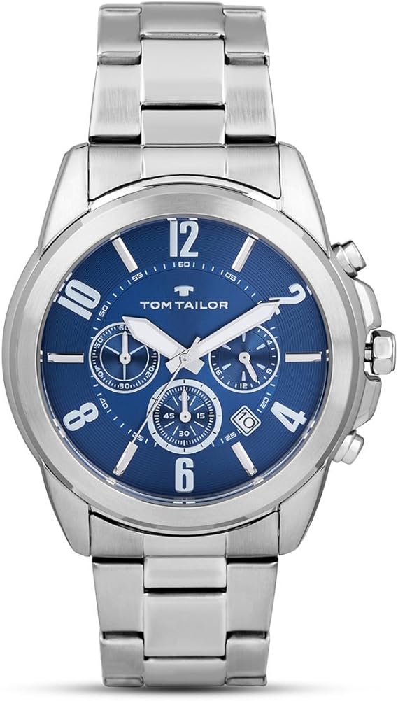 Tom Tailor Homme Montre Chronograph Argent 5416703 : Amazon.fr: Montres