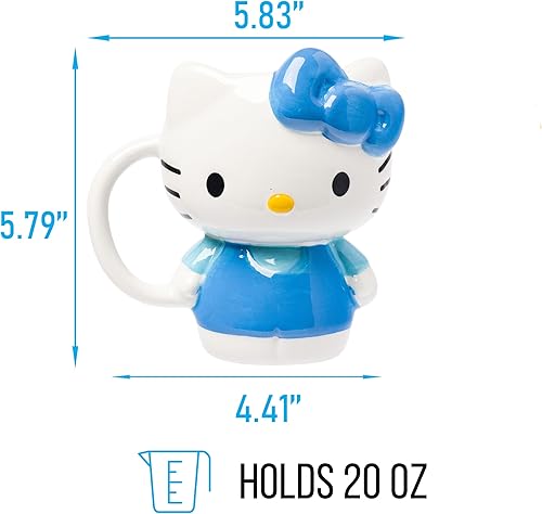 Miniatura 288 de Silver Buffalo Sanrio Hello Kitty and Friends Pompompurin - Taza de cerámica esculpida en 3D, 20 onzas