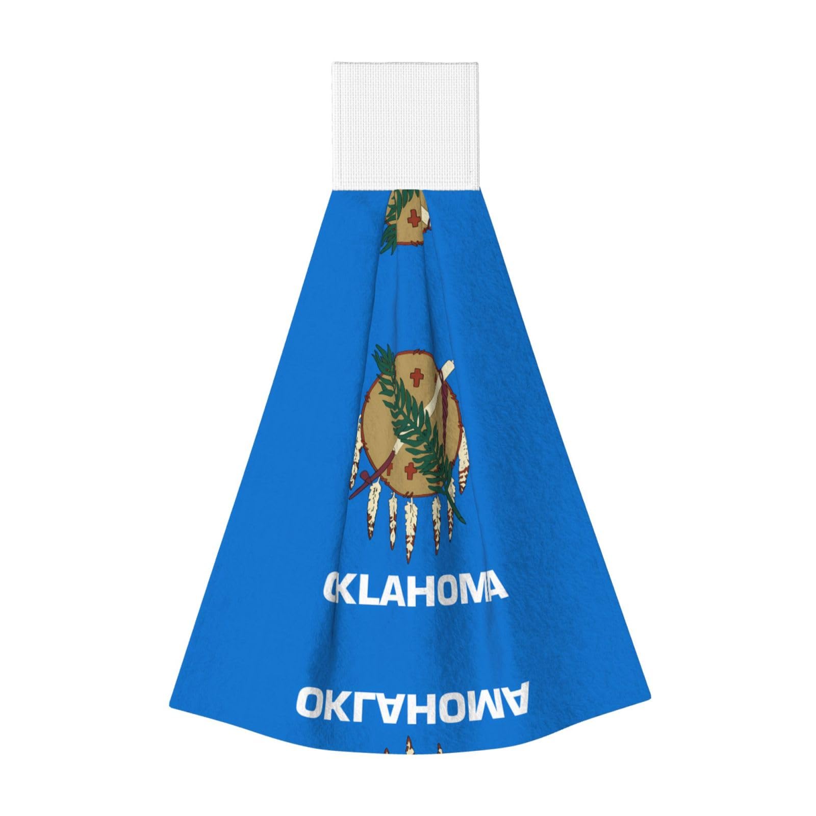 Oklahoma State Flag Highly Absorbent Dish Towels Soft Coral Fleece Wipe