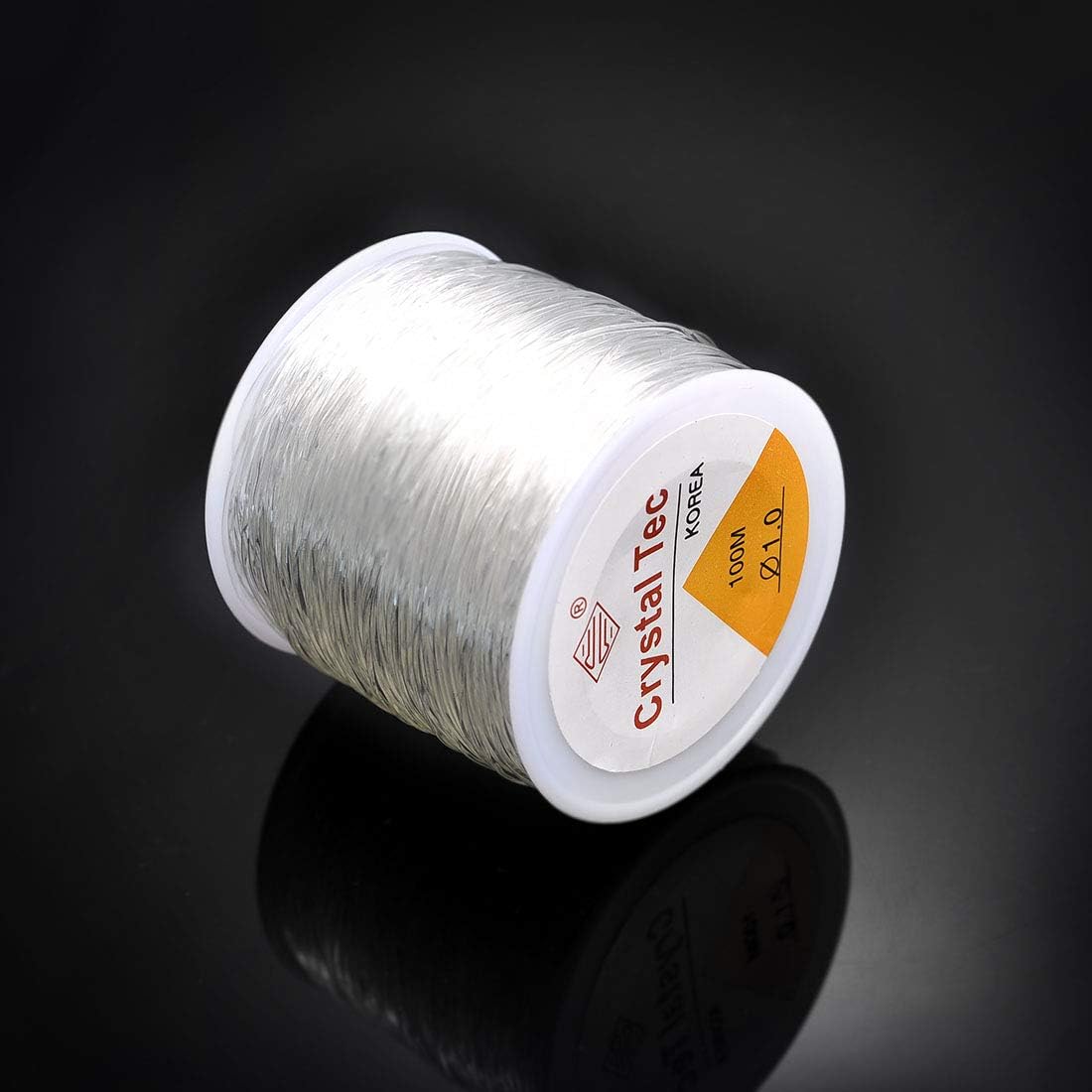 SEVENWELL 1mm Clear Elastic Bracelet Stretch Crystal String Stretchy Bead Cords for Beading Thread, Necklace Bracelet Jewelry Making 100m/roll