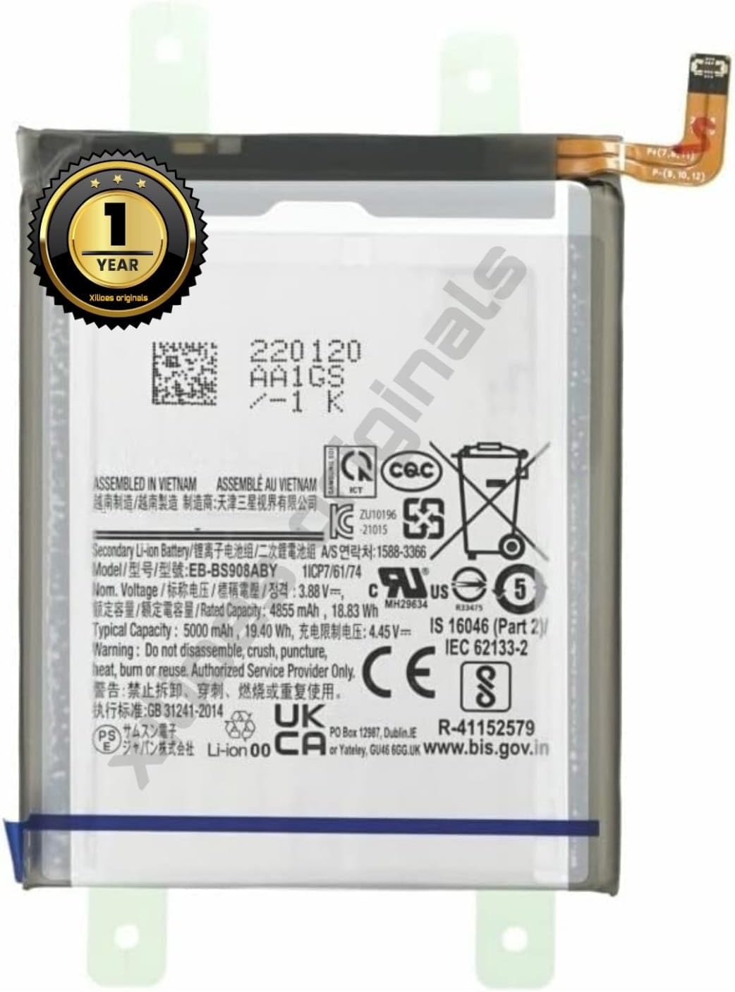 EB-BS908ABY Battery for Samsung S22 Ultra 5G SM-S908B SM-S908B/DS Battery with 1 Year Warranty **** (T192)