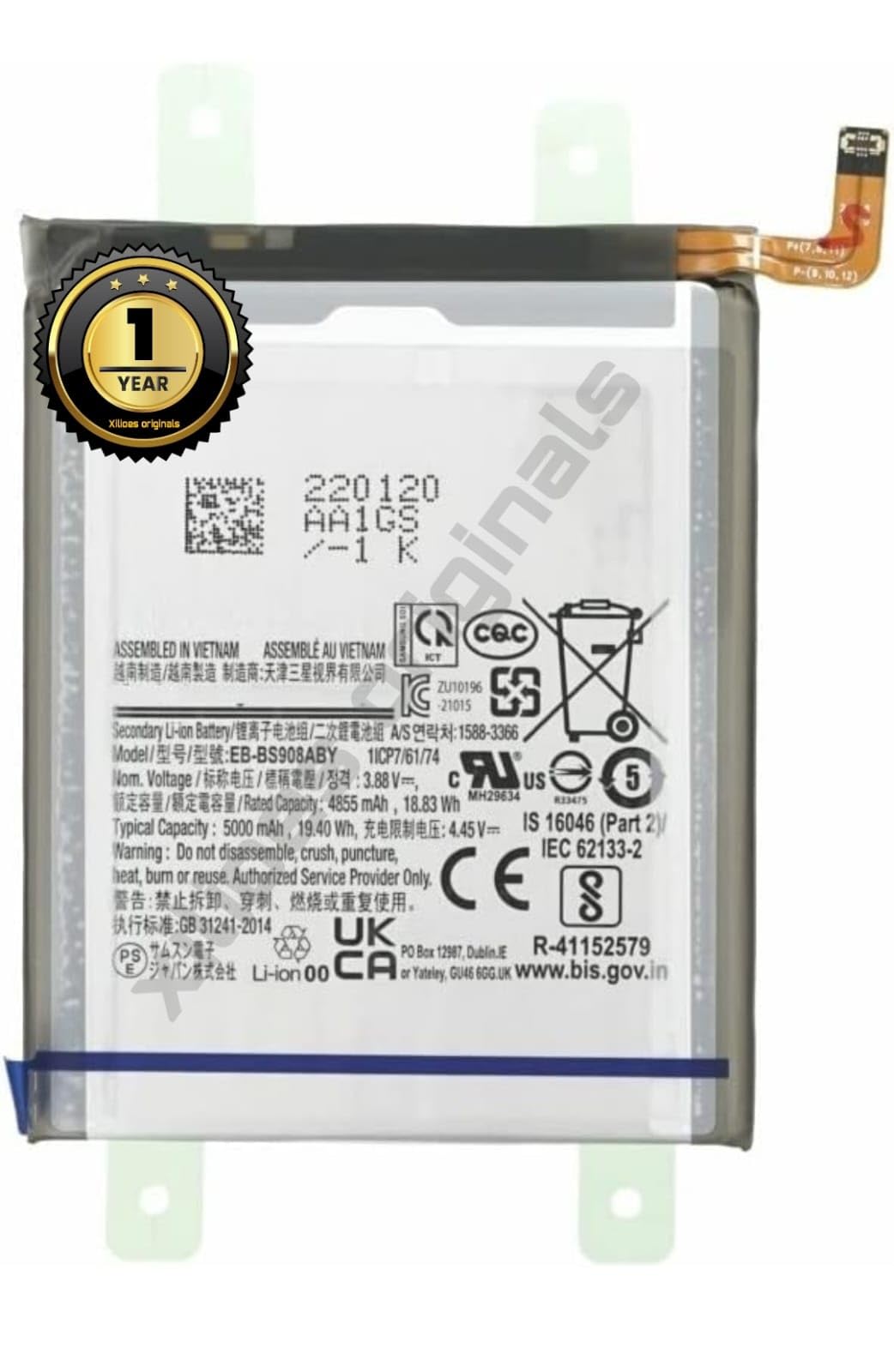 XILIOES ORIGINALS® EB-BS908ABY Battery for Samsung S22 Ultra 5G SM-S908B SM-S908B/DS Battery with 1 Year Warranty **** (T192)