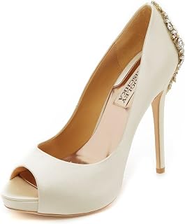 Badgley Mischka Women's Kiara Dress Pump, Ivory, 9 M US Price In India