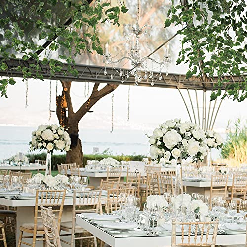 Grand Verde 5 Strands Grape Vines Artificial Ivy Hanging Greenery Garlands Silk Foliage Green Leaves Decoration Faux Plants Bulk Diy Crafts Decor #TOP5