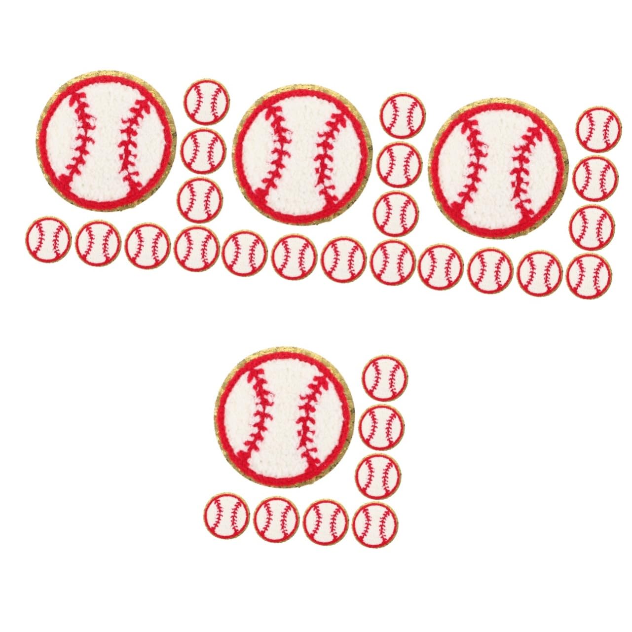 GALPADA 60piezas Parches Decorativos Resistentes Para Ropa y Sombreros Parches De Beisbol Para Reparaciones De Prendas Intercambiables Para Bolsos y Calzado