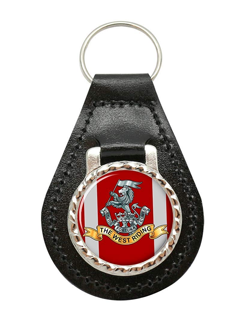 Giftshop UK Duke of Wellington's Regiment, British Army Leather Key Fob