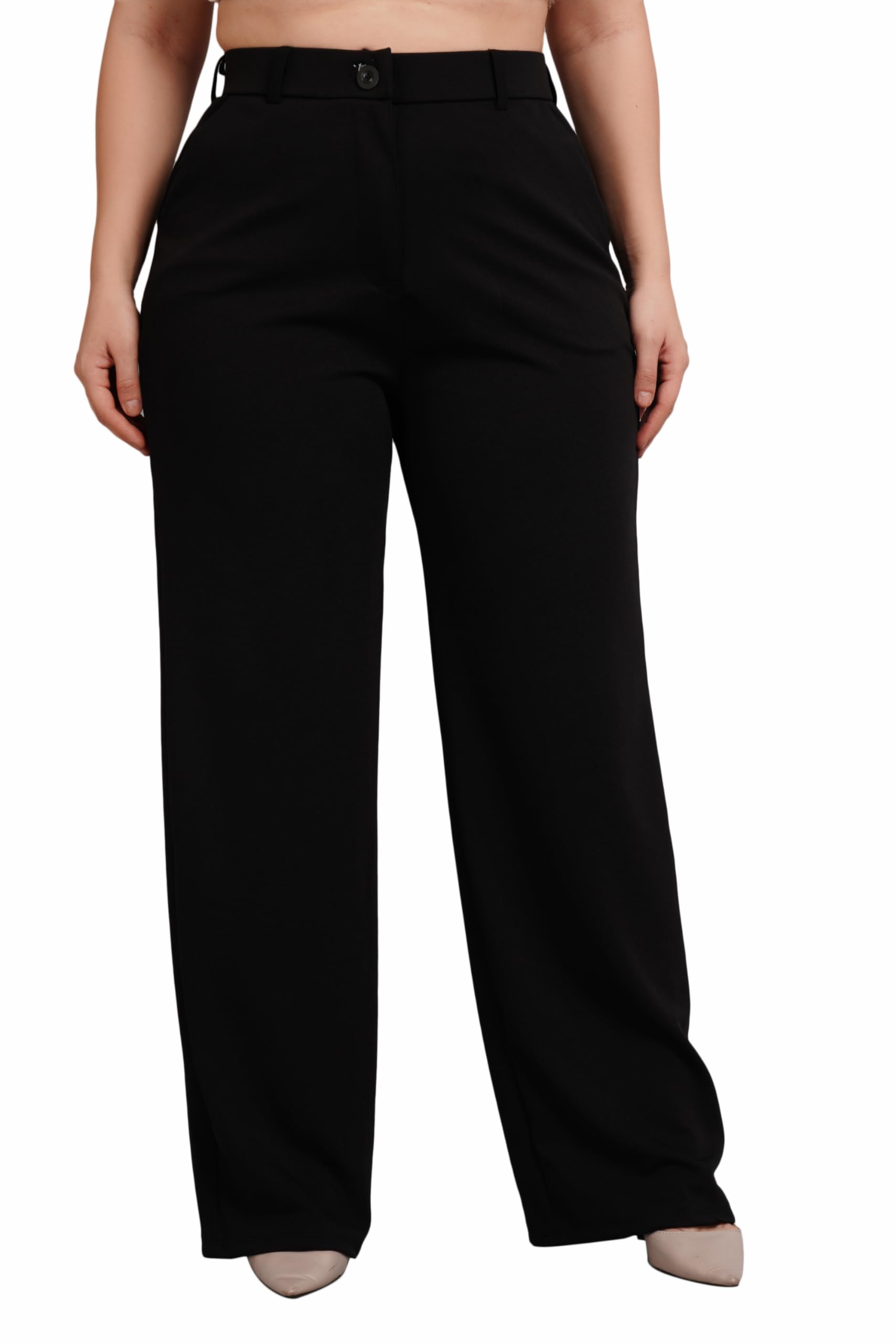 Women's Trousers Plus Size Curvy Stretchable Cargo and Regular Cotton Pants for Daily Use-image-37