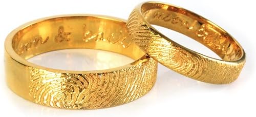 Miniatura 15 de Actual Fingerprint or Handwriting Ring Engraved From Photograph - Available in Vermeil Gold, Vermeil Rose Gold, or Sterling Silver