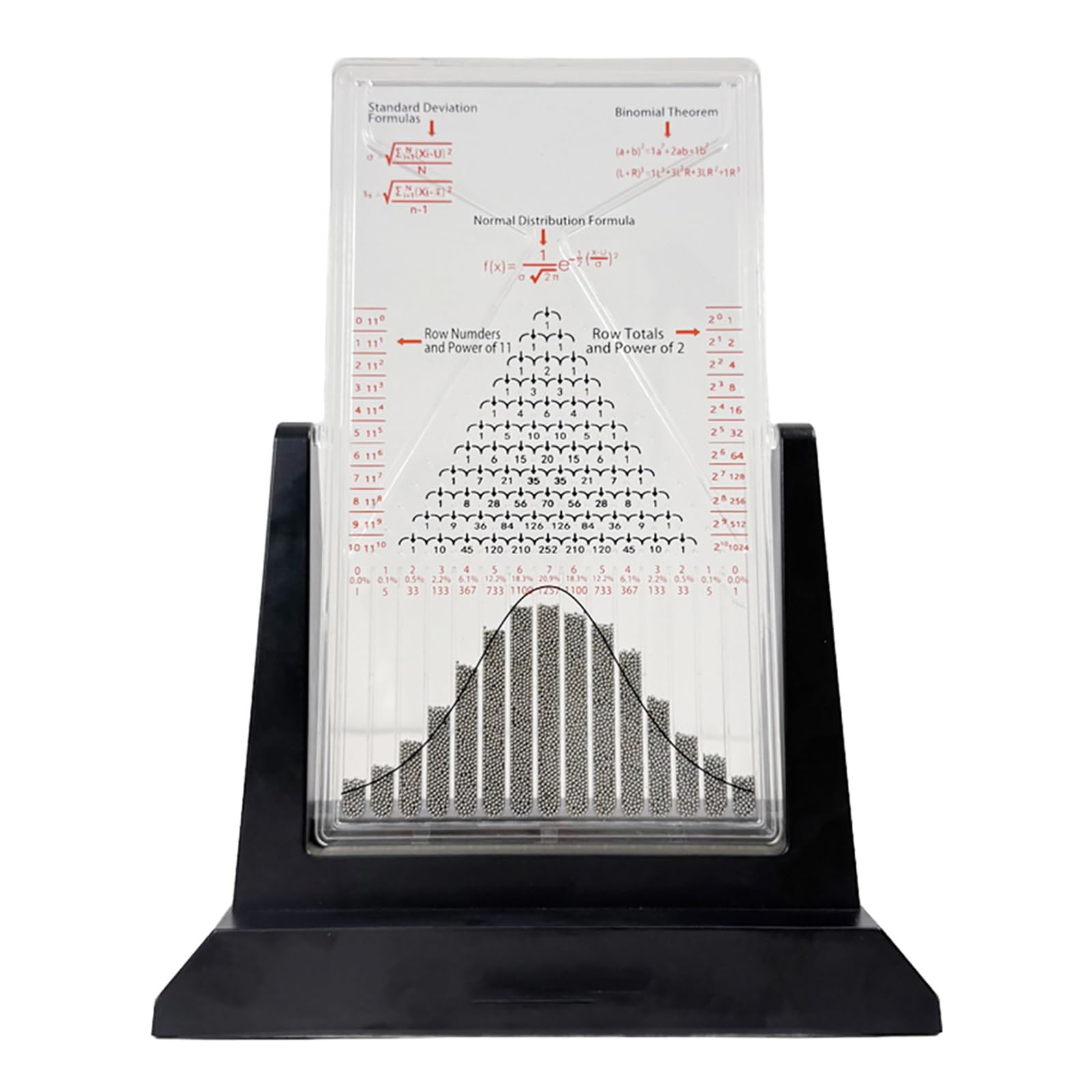 Model eksperymentu tablicy Galton – normalna demonstracja statystyczna dystrybucji dla nauczycieli i studentów, 23 x 31 cm, inspiruje ciekawość i naukę