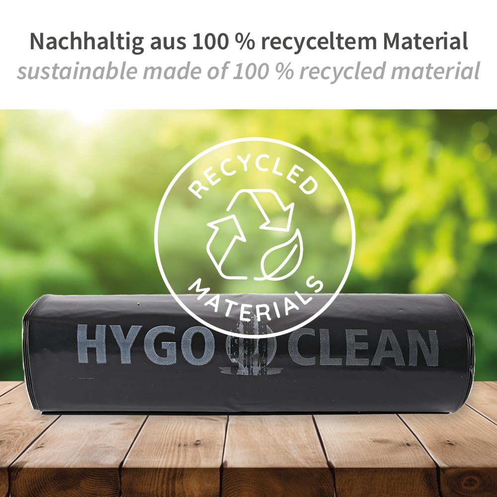 100 Stück, Müllsäcke, FRANZ MENSCH, 70x110cm, schwarz, LDPE, 80my, reißfest | Premium, Rolle, Müllbeutel, Mülltüten, trash bags, Abfallentsorgung, Mülltonnen, Gewerbe, Reinigung