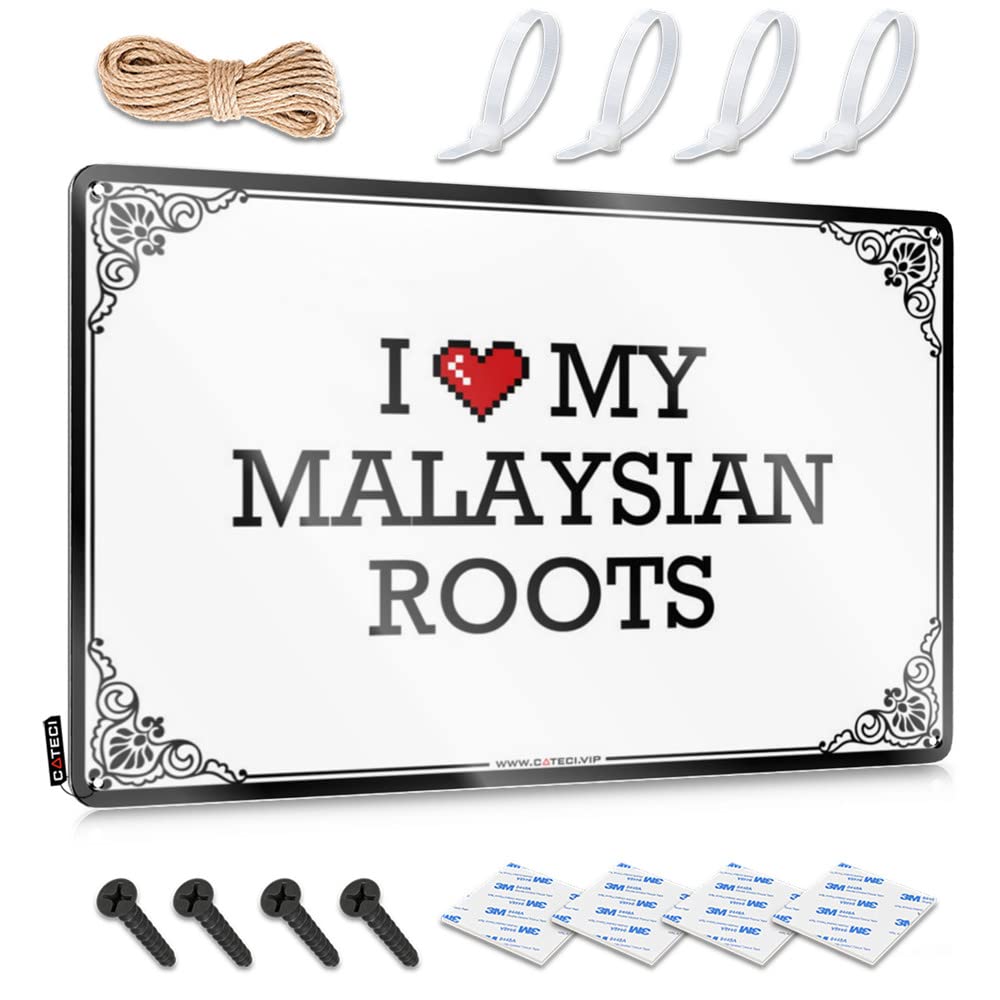 Western, Decoration Mancave Soft Bath I Love My Malaysian Roots | Rustic Nice Wall Art(20X30CM)