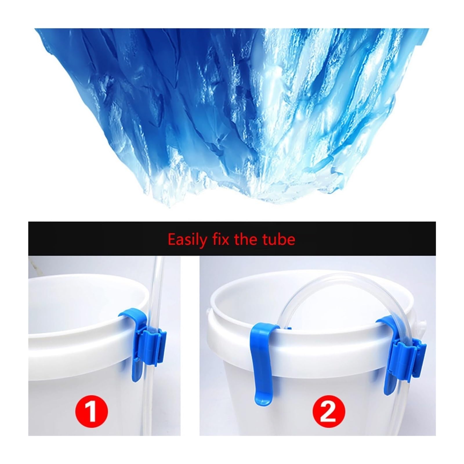 1 Packung Aquarium-Schlauchschellen, verstellbarer Aquarium-Rohrhalter für Schläuche mit 0,8 cm - 1,6 cm Durchmesser, schwarze Kunststoff-Montageklemmen für Wasserwechsel und Reinigung