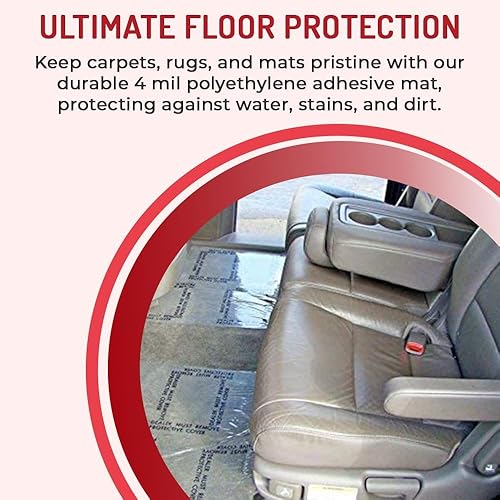 Miniatura 3 de HI-TECH - Alfombrilla autoadhesiva de 4 mil, perforada cada 21 pulgadas, 285 tapetes por rollo, (24 pulgadas de ancho, 500 pies de largo)