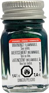 Testors Enamel 1/4 oz 1100 & 1500 Series Bottles Green Metal Flake