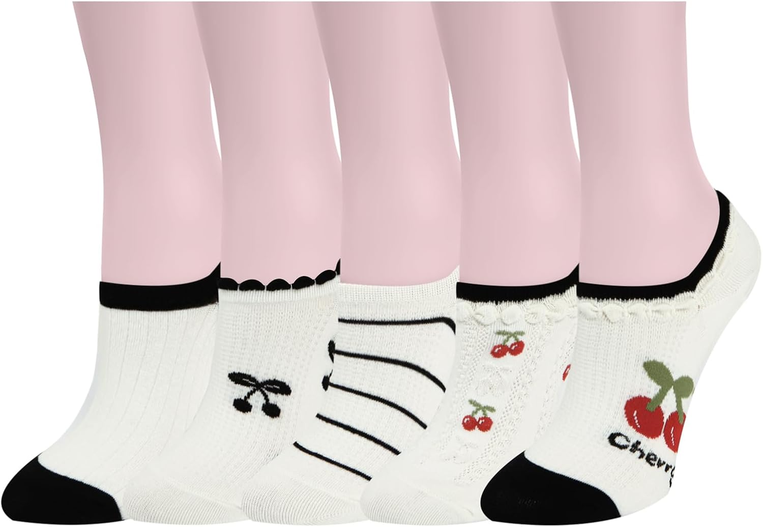 Benefeet Sox Cute No Show Socks for Women Low Cut Socks for Girls Liner Invisible Socks Cotton Flat Boat Loafer Socks