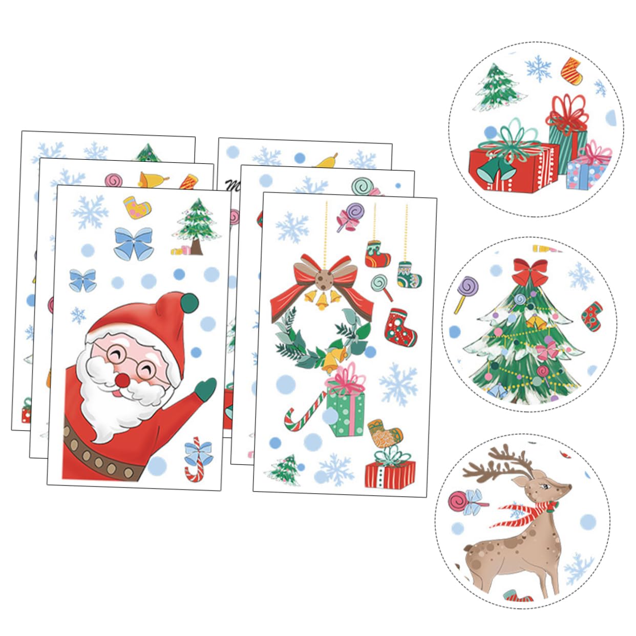 TOPBATHY Blätter Weihnachtsfensteraufkleber Santa Fenster Haftet Fensteraufkleber Für Weihnachten Weihnachtsdekoration Dekorationen De Santa Fenster Haften Wandtattoo Weihnachten Pvc