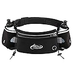 AiRunTech Hydration Running Belt with Bottles Zero Bounce Design for Running, Triathlon, Marathon, 10K, 5K, Trail Fit for Most Smartphones(2 * 10OZ bottle)