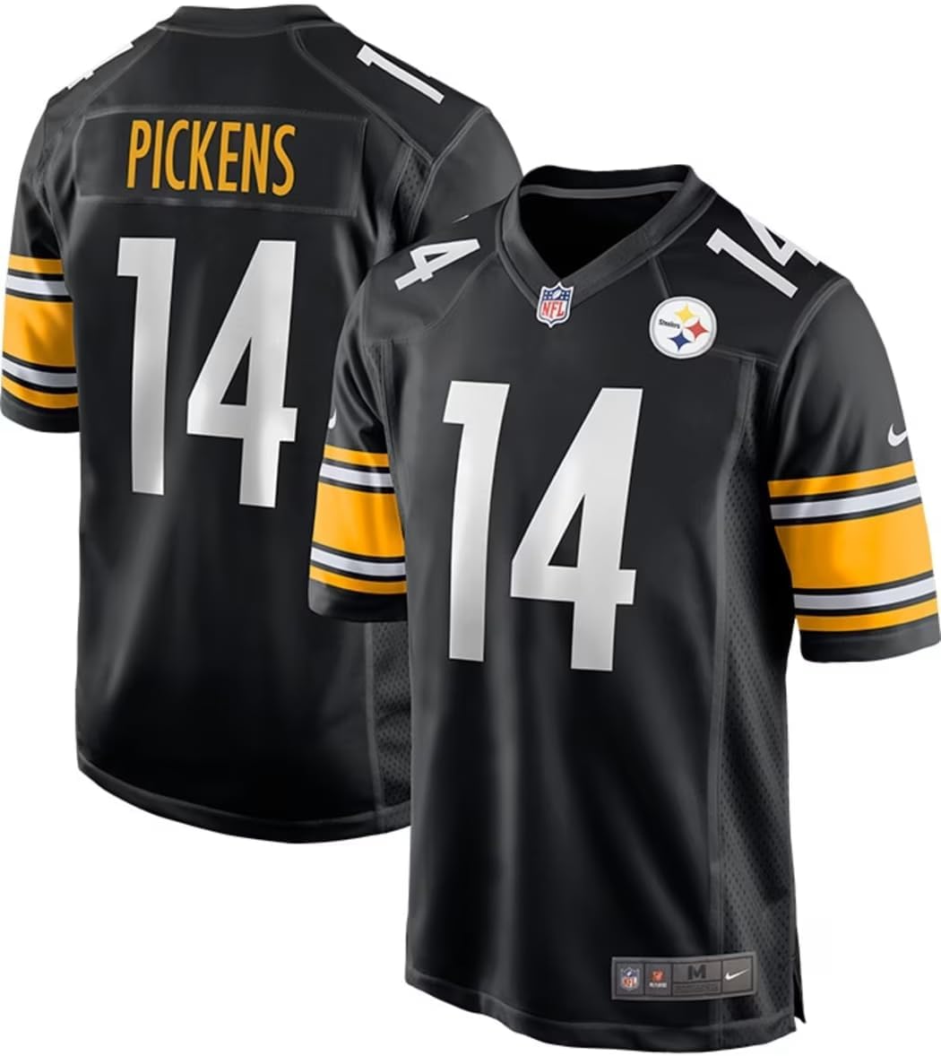 George Pickens Pittsburgh Steelers NFL Nike Kids Youth 8-20 Black Home On-Field Game Day Jersey